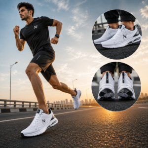 Men's White Running Shoes – Stylish & Comfortable