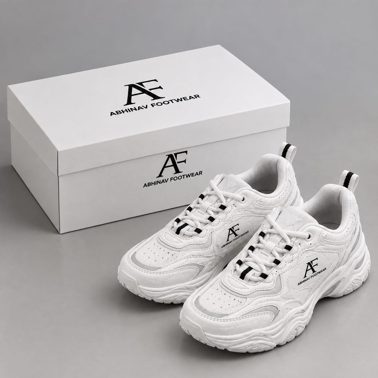 Abhinav Footwear White Casual Sneakers - Image 5