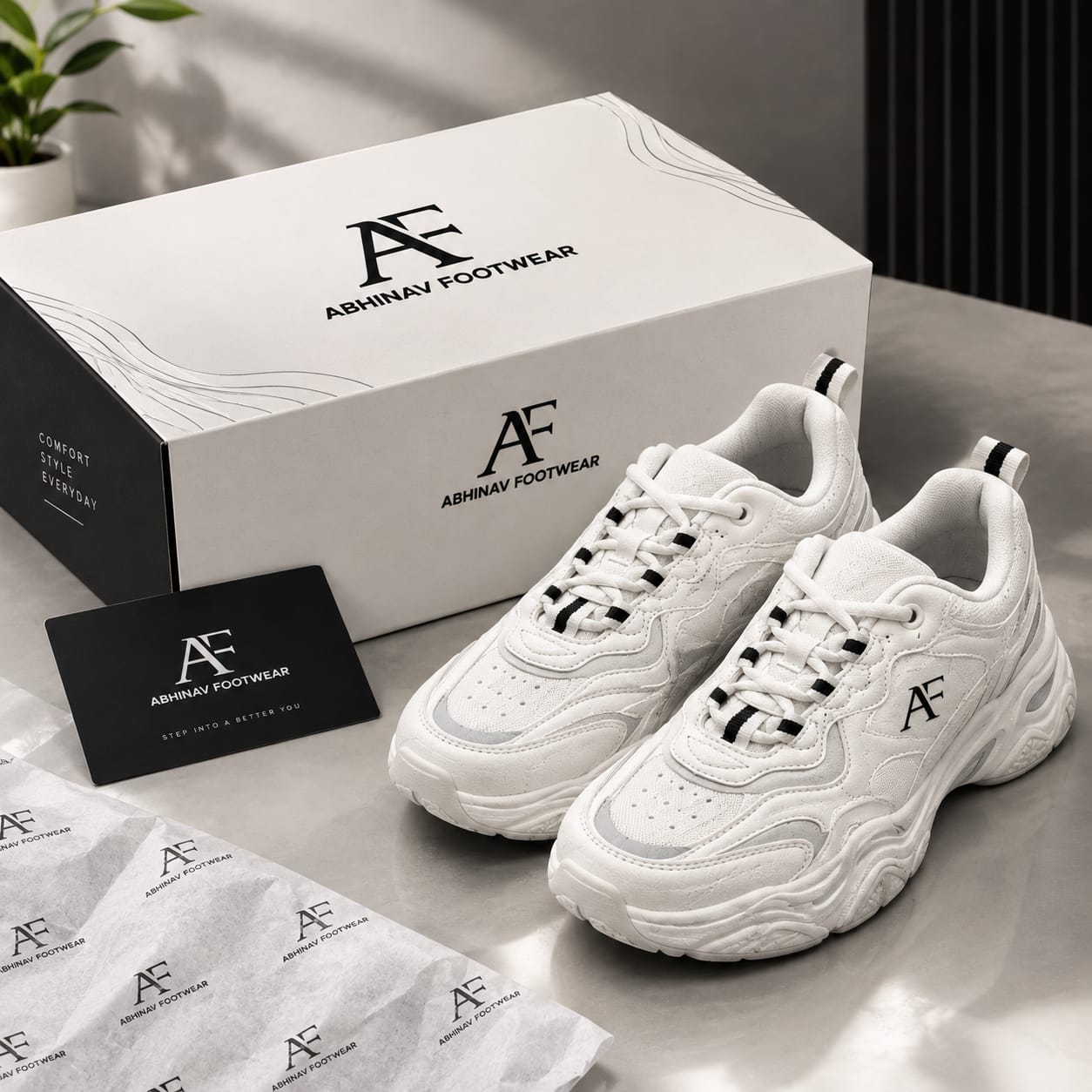 Abhinav Footwear White Casual Sneakers - Image 4