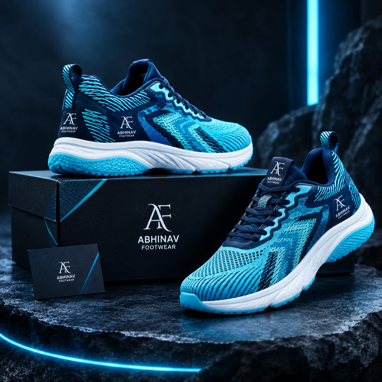Abhinav Footwear Blue Running Shoes