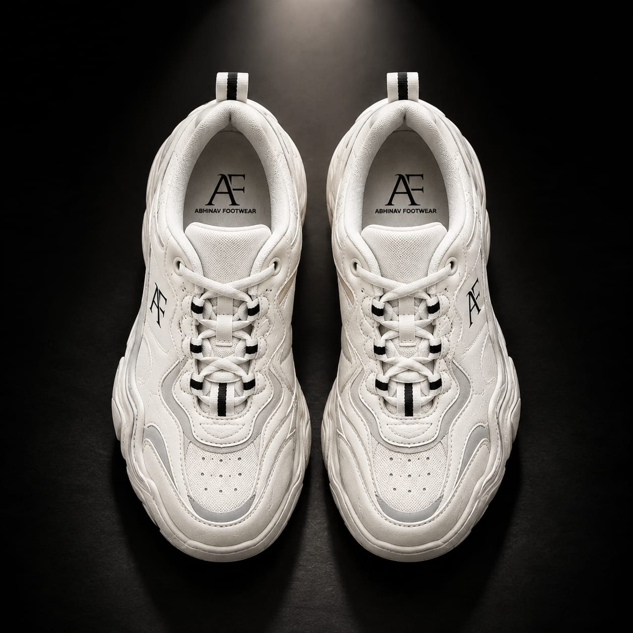 Abhinav Footwear White Casual Sneakers